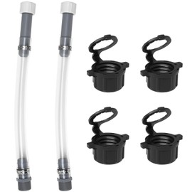 mapleza 2 PCS High - Performance Racing & Household Gas Can Hoses with 4 PCS Fuel Jug Vent Caps Fuel Can Hose Suitable for 3/5/5.5 Gallon VP Fuel Jugs