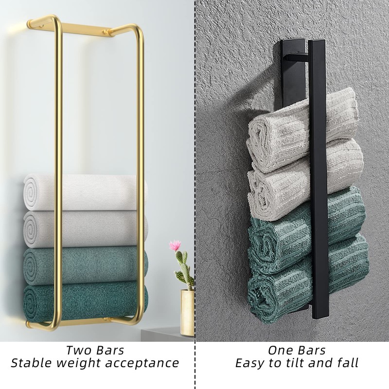 Rxvotocr Towel Rack for Bathroom Wall Mounted, Bathroom Towel Storage,