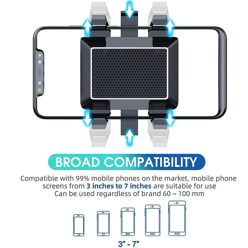 Car Rearview Mirror Phone Mount 360 Degree Rotation Cell Phone