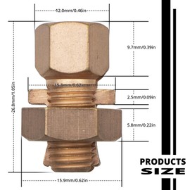 10PCS High-Strength Copper Split Bolt Connectors,TJ-16(6AWG-8AWG) Grounding Clamps for Secure Bonding to Bare Wires (Electrical,Grounding Applications)