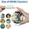 FUYAHA 6PCS Meme Funny Cat Coasters Absorbent Coaster for Desk