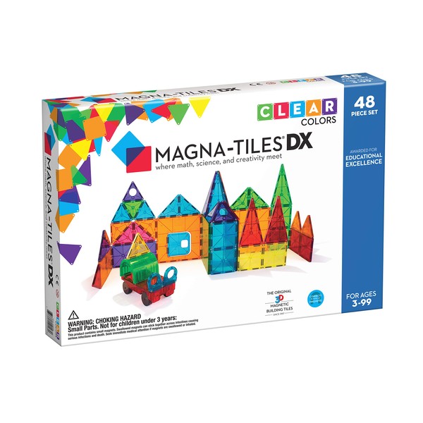 MAGNA-TILES DX 48-Piece Magnetic Construction Set, The ORIGINAL Magnetic Building Brand