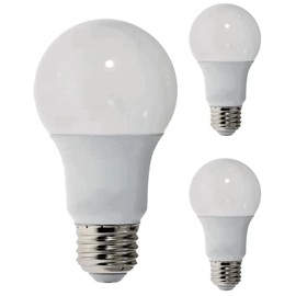 Diodesy- A19 LED Light Bulb 9W 750 Lumen E26 Medium Base 3000K Soft White for Bedroom Living Room Lamp Home Light Bulb 120V CRI80 200° Beam Angle IP20 Damp Rated UL Listed White Finish Pack of 3