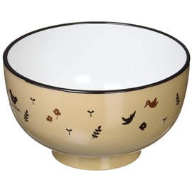 Bear Gamakko 780589 Harmony Painting Soup Bowl, Diameter 3.9 inches (9.9 cm), Beige
