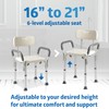 Medline Shower Chair with Backrest and Padded Armrests - 350