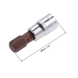 TA-VIGOR 2Pcs Hex Bit Socket, 1/4" Drive x H8 (8mm) Allen Key Socket, Premium S2 Steel Bits, Hex Bit with 38mm Length for Ratchet Wrench, Torque Wrench, Slide Bar, Impact Power Drills