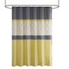 510 DESIGN Shower Curtain, Geometric Textured Embroidery Design with Built-in