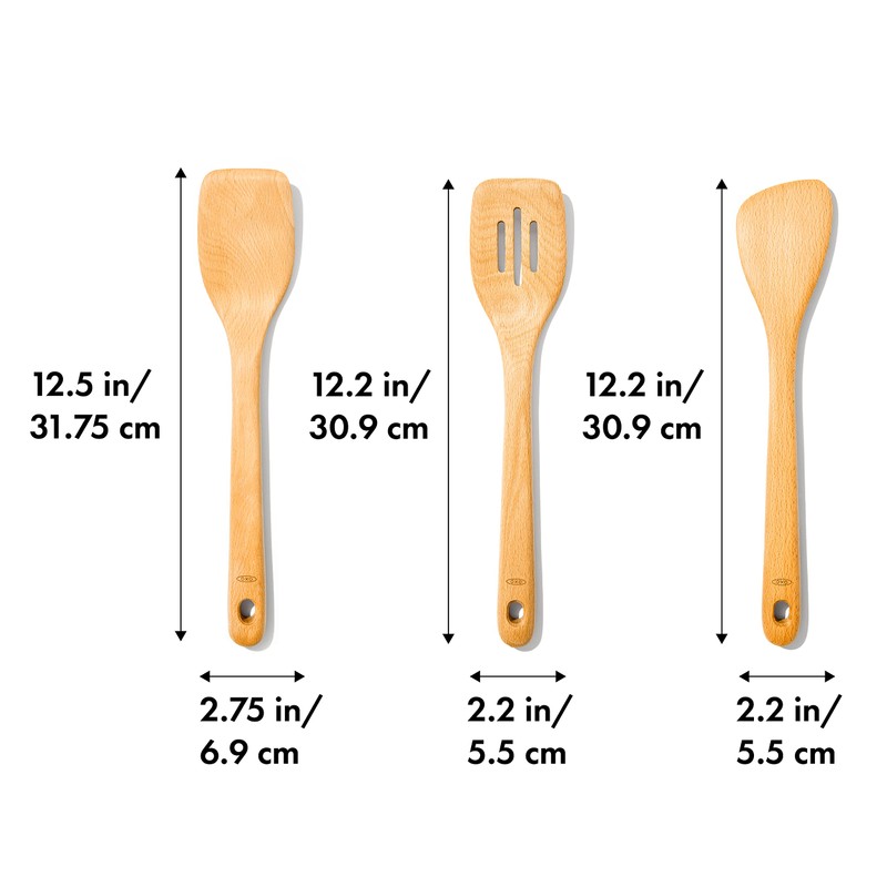 OXO Good Grips 3-Piece Wooden Turner Set