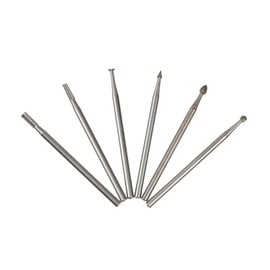 UID 0.09 inch (2.35 mm) Axis, Extra Large Diameter, For Mini Routers, Routers, Routers, Hobby Routers, High Sbit (Steel Cutters), Set of 6, Rod, Taper, Disc, Round, Triangle, Shell, Φ0.09 inch (2.3 mm)