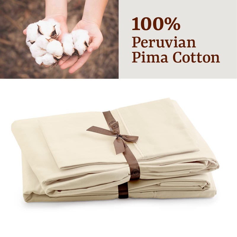 Peru Pima Bed Sheet Set – California King Size, 4