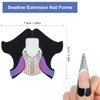 AHIER Nail Forms, 100PCS Acrylic Swallow Self Adhesive Gel Nail