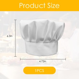 Yingjie Chefs Hat, White Chef Hats, Adjustable Elastic Chefs Hats for Adults, Comfortable Kitchen Cooking Chef Cap, Suitable for Male-Chefs, Female-Chefs, Bakers, Cooking Enthusiasts