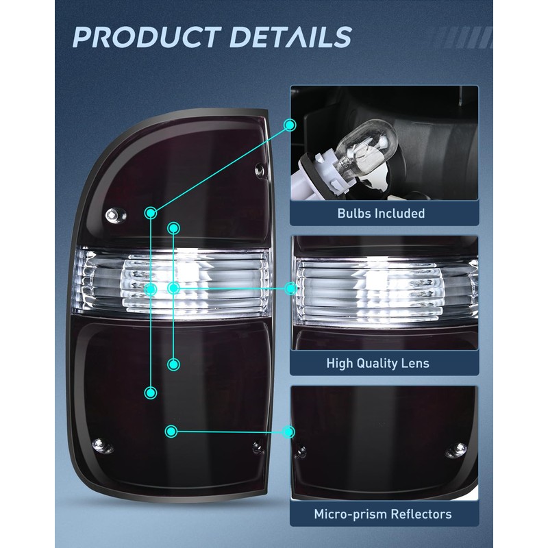 Nilight Taillight Assembly Compatible with 2001 2002 2003 2004 Toyota