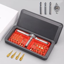 28 in 1 T-shaped DIY Screwdriver, Switchable Screwdriver Shape To Adapt To Various Home Repairs, Cool Home Repair Tool Set, Compact and Portable Ratchet Screwdriver