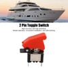 5Pcs Toggle Switch 12V DC 25A 2 Pin Waterproof Rocker