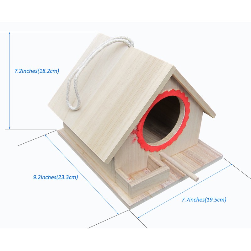 Bird Feeding House, Bird Nesting Box, Assembled(Ready to USE),for Big