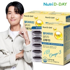 NUTIDIDIDA Multivitamin RTG Altage Omega 3 3 Box total 180 capsules / 뉴트리디데이 멀티비타민 rTG 알티지 오메가3 3박스 총180캡슐