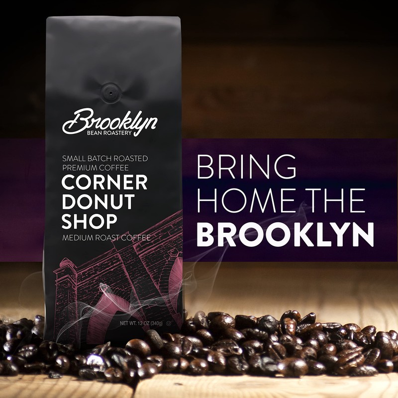 Brooklyn Beans Corner Donut Shop 100% Arabica Craft Roasted Ground