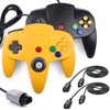 miadore 2-Pack Wired Classic 64 Controller Bundle with 2 Extension