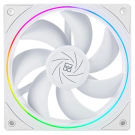 Thermalright TL-S12W Ventilador de CPU de 120 mm, ventilador de computadora silencioso ARGB de 5 V de 3 pines y 4 pines PWM, efecto de luz de apertura fina para carcasa CPU enfriador líquido y