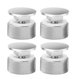 4 Pack Aluminum Alloy Welding Helmet Fasteners with Non-Slip Silicone Washer - Durable Pipeliner Replacement Parts (Silver)