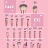 Kit Profesional De Maquillaje 41 Piezas, Brochas Vzswnk $