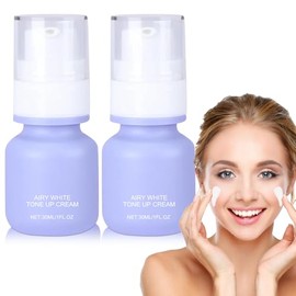 Crema Airy White Tone-Up 2PCSHidratante iluminadorUn tono facial uniforme, Hidratante y no graso 30 ml