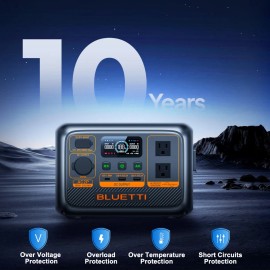 Bluetti AC2P 230 Wh 300W 600W Peak Built in UPS Emergency Solar Portable Power StationOutput Power: Others, Capacity: 230Wh, Plug Type: US, Color: Black