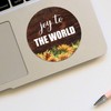 4in Round Label Stickers 100pcs Joy to The World Quotes