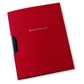 Elba 36411bx Job Application Folder with Clip Fix System, 2 part High Quality Cardboard for 30 DIN A4 Pages Set of 10 Bordeaux