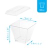 EURO CLASSIC Plastic Mini Dessert Cups/Dessert Bowls with Lids -