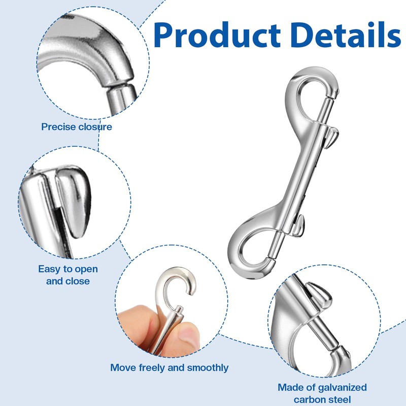 30 PCS 3.5 Inch Double Ended Bolt Snap Hooks, Heavy
