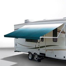 RecPro RV Awning Fabric Replacement | 12 Foot Camper Awning | Blue | Width Size Options | 8' (96") Length RV Awning | Heat Sealed | 3 Year Warranty (12 Feet, Actual 11' 1")