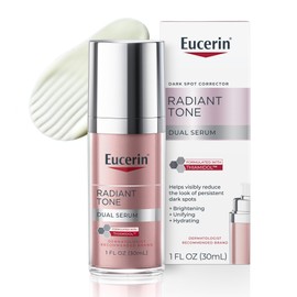 Eucerin Radiant Tone Dual Serum Dark Spot Corrector, Dark Spot Serum with Thiamidol and Hyaluronic Acid, Helps Visibly Reduce the Look of Persistent Dark Spots, 1 Fl Oz Bottle