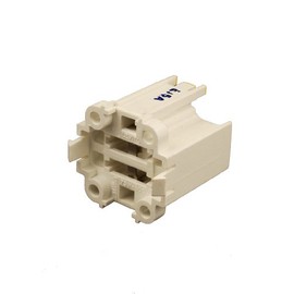 Leviton GX24q-4 Base, 42W 4-Pin, 10mm Compact Fluorescent Lampholder, Vertical, Bottom Snap-In, Yellow Color Code, Quick-Connect 18AWG, 26725-404, White