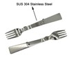 Maydahui 6PCS Foldable Spoon Fork Portable Camping Cutlery SUS 18/8（304）Stainless