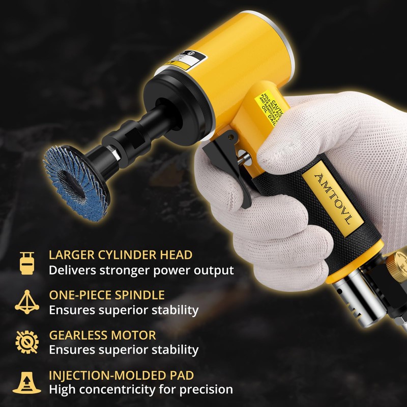 AMTOVL Air Die Grinder Kit, Right Angle Die Grinder with