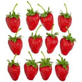 Tokyodo FV004003-zzz Artificial Flowers, Strawberry, Red, 1.4 x 1.0 inches (3.7 x 2.5 cm), 12 Cots
