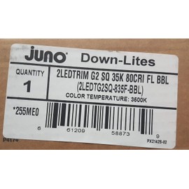 Juno 2" LED Recessed Lighting 2LEDTG2SQ-835F-BBL 2" LED Gen 2 Square Downlight Cone 3500K