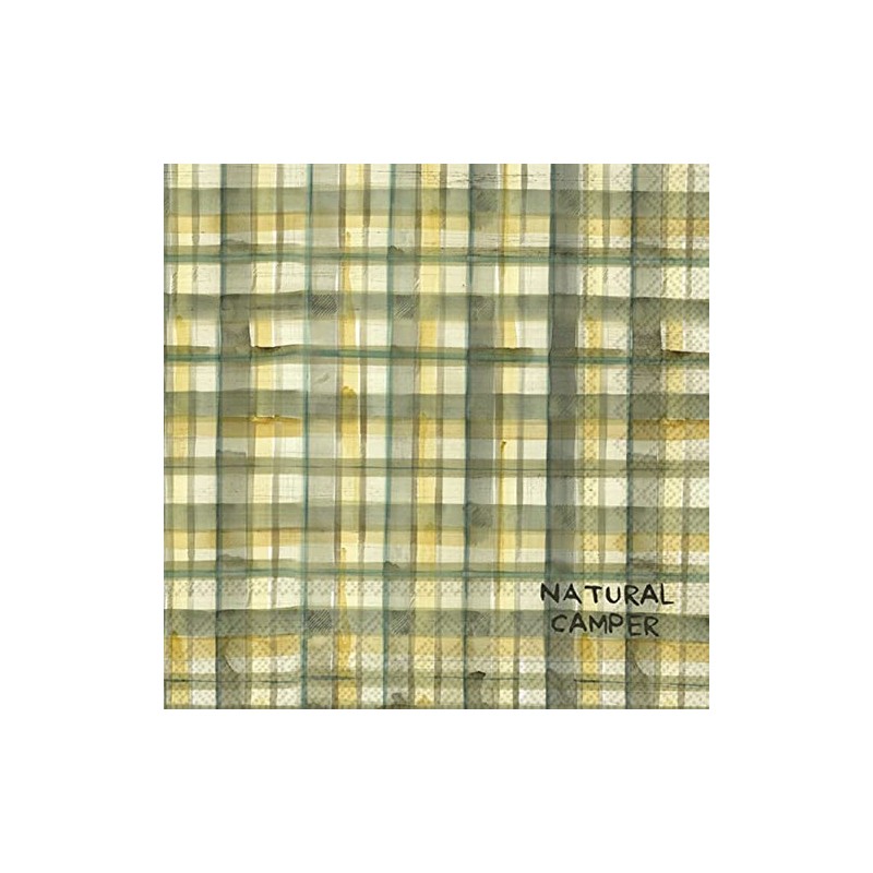 20 Napkins Chequered Design Yellow Green | Pattern | Neutral