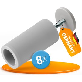 MEISTERBAU - Roller Shutter Stopper 40 mm [Pack of 8] - Durable Plastic Roller Shutter Stoppers Grey [Made in Germany] - Weatherproof Roller Shutter Stopper with Screws - For Shutter Armoured Slats