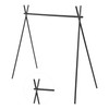 Hanging Rack Black Tripod Structure Folding Hanging Shelf with Storage