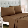 ESCA King Comforter with Sheets Set - 7-Piece Brown Bed