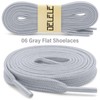 DELELE Solid Flat Shoe Laces: Hollow Thick Gray Shoelaces for