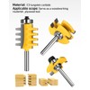 1/4-Inch Shank Tongue and Groove Router Bits Set & Reversible