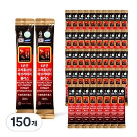 6-year-old red ginseng stick essence, the best value for money, Everyday Plus, 150 pieces, 10ml / 6년근 홍삼 스틱 진액 실속형 끝판왕 에브리데이 플러스, 150개, 10ml
