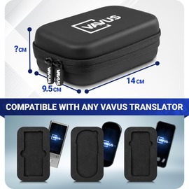 Vavus Travel Case Pack for Translators, Hard Shell Case, Accessory Pouch