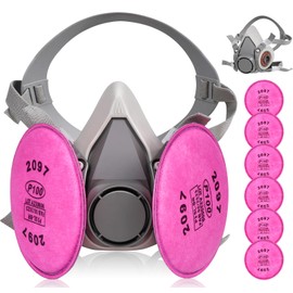 EIIEHX 7Pcs Reusable Respiratory Mask with Filter for Filtering Dust and Fumes in Painting, Spraying, Sanding, Woodworking Operations