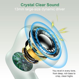 Ear Buds Wireless Earbuds AirBuds Pods, Bluetooth 5.3 Headphones in Ear, 2025 New Bluetooth Earphones with Noise Cancelling Mic, Bluetooth Earbuds HiFi Stereo Deep Bass 48H for Android/IOS/AirPods