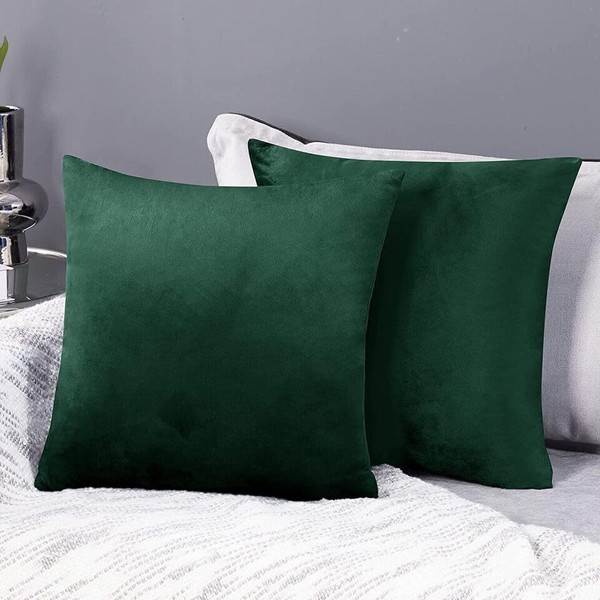 Seechoo Velvet Cushion Covers, Set of 2, 45cm x 45cm,
